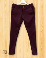 Trendy Maroon Formal Cotton Pants for Men Premium Tailored Fit