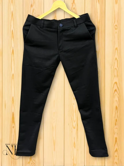 Trendy Black Formal Cotton Pants for Men Premium Tailored Fit