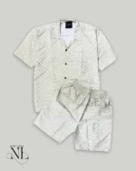 Trendy Lite Yellow Printed Cord Set for Men Summer