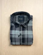 Trendy Dark Grey Checks Shirt for Men Premium