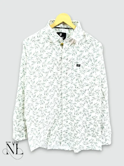 Trendy Green Printed Shirt for Men Premium