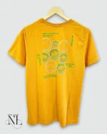 Trendy Yellow Back Print Half T-Shirt for Men
