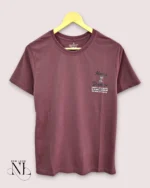 Trendy Purple Back Print Half Sleeve T-Shirt for Men