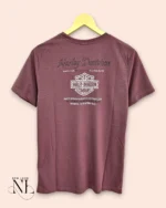 Trendy Purple Back Print Half Sleeve T-Shirt for Men