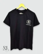 Trendy Black Back Print Half T-Shirt for Men