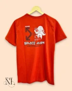 Trendy Orange Back Print Half T-Shirt for Men