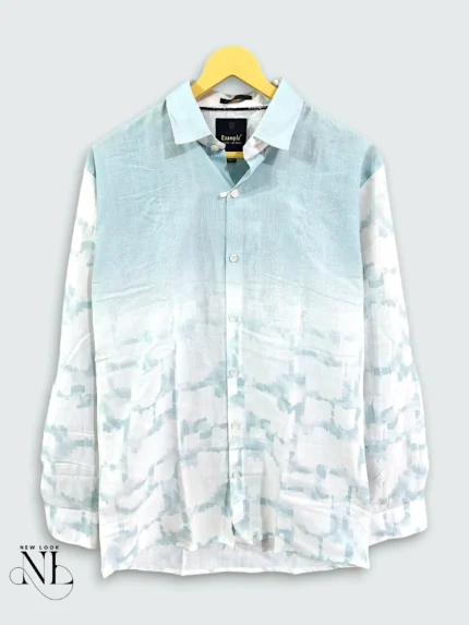 Stylish Blue Printed Full Shirt for Men Premium