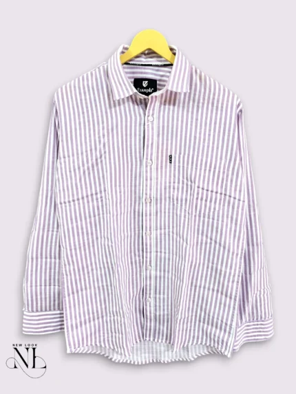 Trendy Pink Stripe Shirt for Men Premium