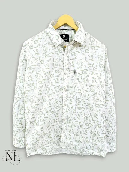 Stylish Green Printed Shirt for Men Premium