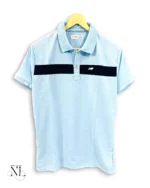 Plain Sky Blue Half Sleeve Polo T-Shirt for Men