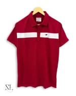 Plain Maroon Half Sleeve Polo T-Shirt for Men