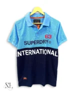 Sky Blue Half Sleeve Polo T-Shirt for Men