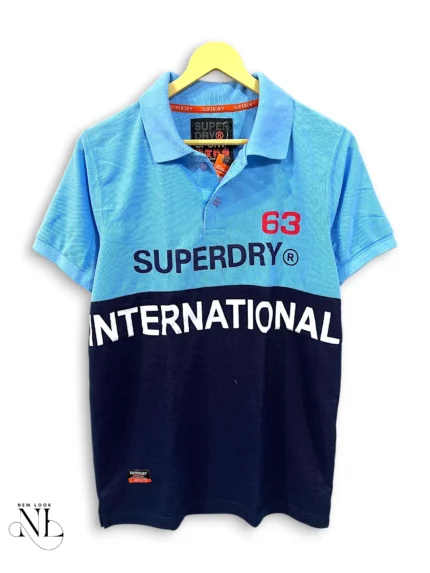 Sky Blue Half Sleeve Polo T-Shirt for Men