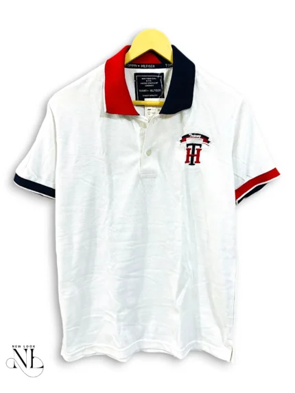 Plain White Polo Half T-Shirt for Men Classic