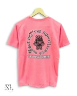 Premium Pink Back Print Half T-Shirt for Men