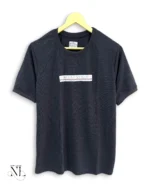 Dark Grey Plain Popcorn Half Sleeve T-Shirt for Men