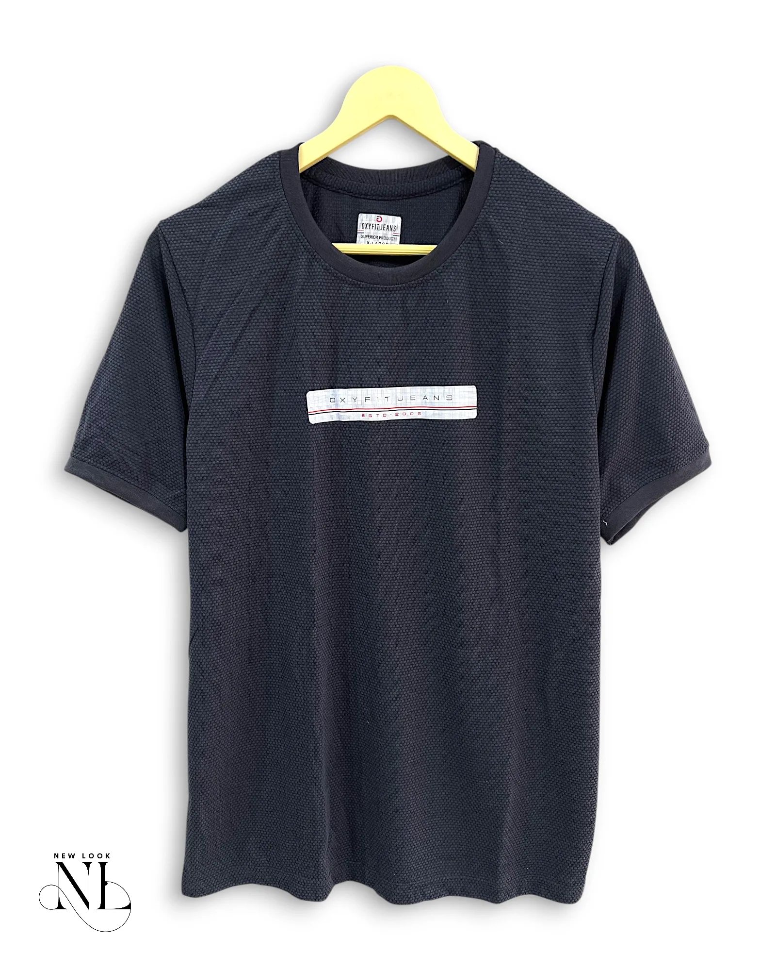 Dark Grey Plain Popcorn Half Sleeve T-Shirt for Men Dark Grey Plain Popcorn Half Sleeve T-Shirt for Men