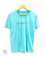 Sky Blue Plain Half T-Shirt for Men