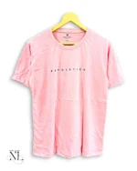 Modern Pink Plain Half T-Shirt for Men