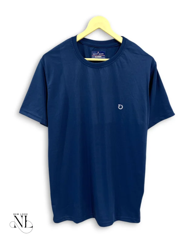 Navy Blue Plain Half Sports Tshirt for Men