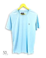 Sky Blue Plain Sports Half T-Shirt for Men