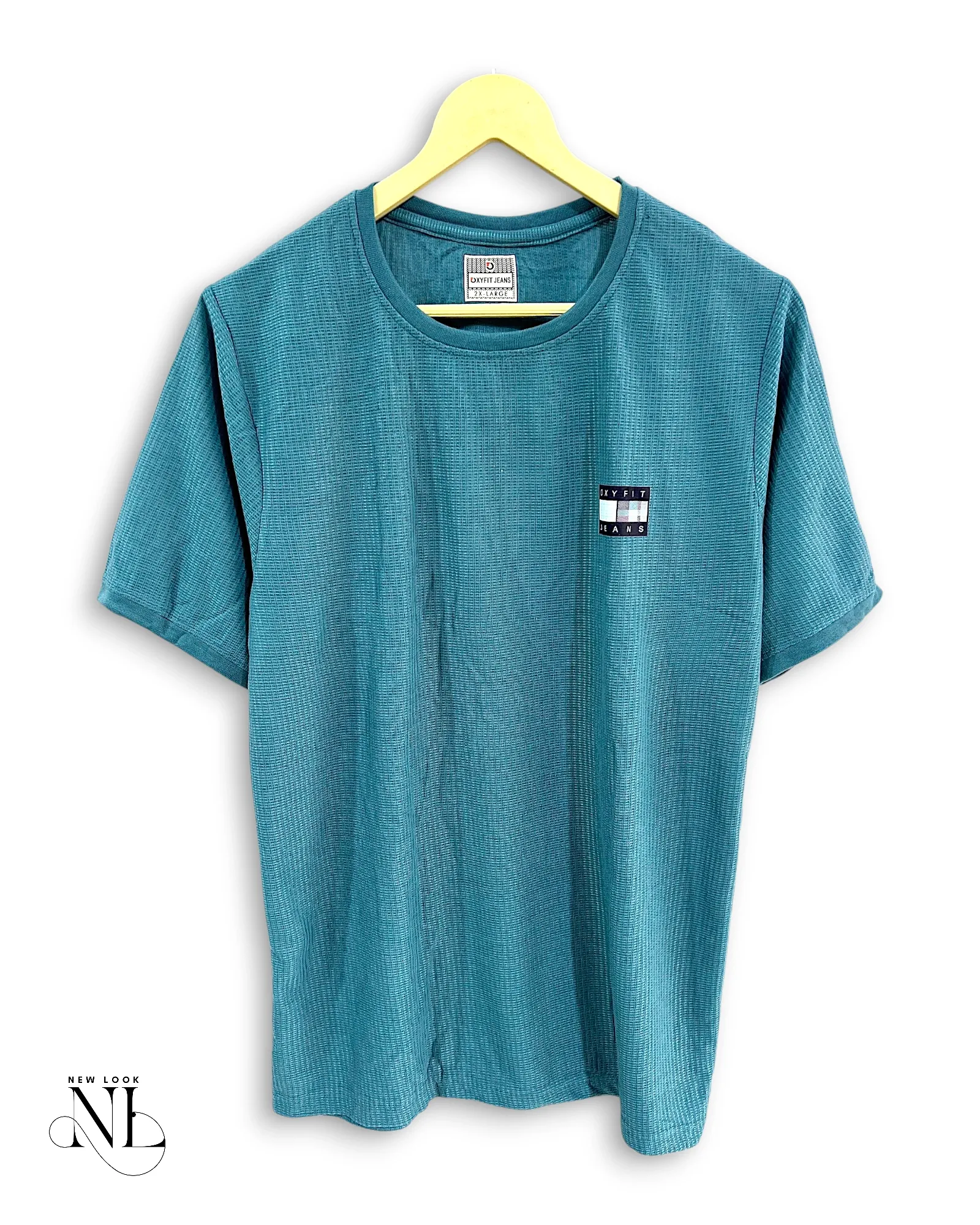 Sky Blue Plain Popcorn Half Tshirt for Men Summer Sky Blue Plain Popcorn Half Tshirt for Men Summer