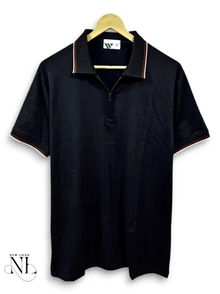 Black Polo Half Tshirt For Men Office Wear