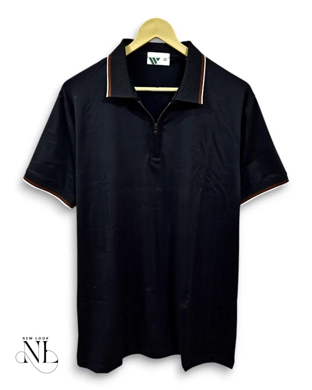 Black Polo Half Tshirt For Men Office Wear
