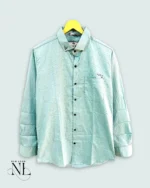 Trendy Lite Green Stripe Shirt for Men Premium
