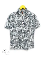 Trendy Half Printed Shirt for Men Edgy Shirt