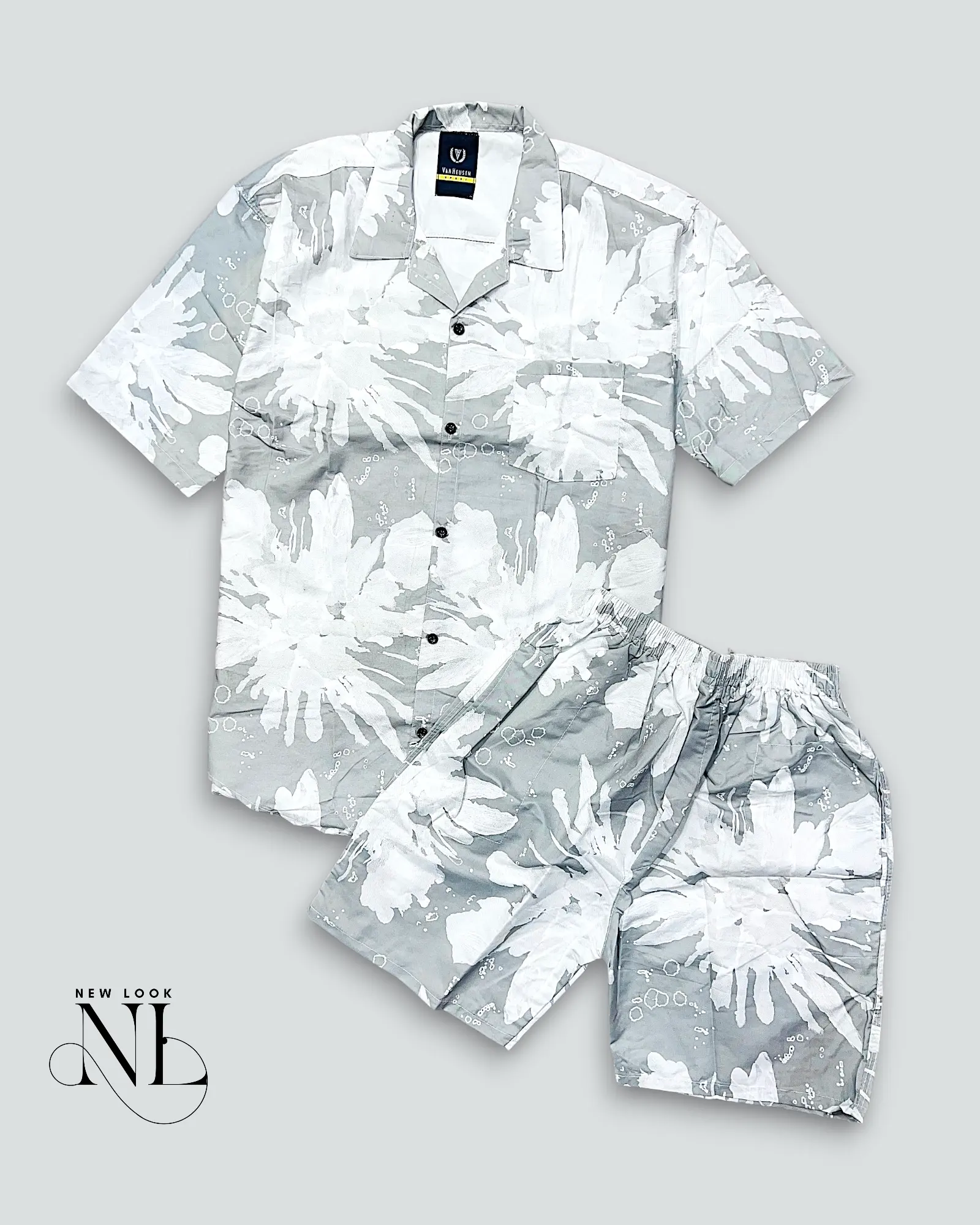 Lite Grey Classic Printed Cord Set for Men Lite Grey Classic Printed Cord Set for Men