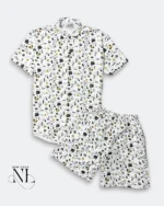 Premium White Printed Cord Set 2 for Men Luxury Set