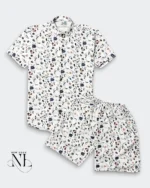 Classic Premium White Printed Cord Set 1 for Men Luxury Set