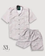 Lite Pink Printed Cord Set for Men Bold Statement