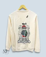 Best Trendy Cream Back Print Full T-Shirt for Men