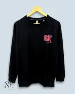 Trendy Black Back Print Full Sleeve T-Shirt for Men