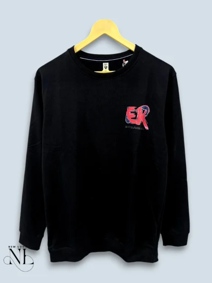 Trendy Black Back Print Full Sleeve T-Shirt for Men