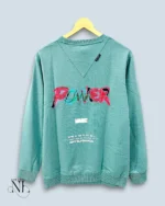 Trendy Lite Green Back Print Full T-Shirt for Men