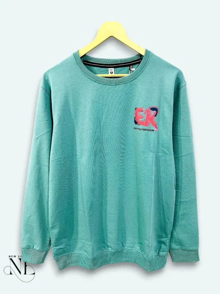 Trendy Lite Green Back Print Full T-Shirt for Men