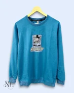 Trendy Blue Back Print Full Sleeve T-Shirt for Men