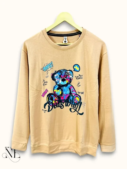 Classic Cream Full Printed T-Shirt for Men