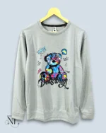 Classic Lite Grey Full Printed T-Shirt for Men