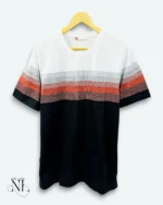 White Stripe Half Tshirt For Men Nautical Style