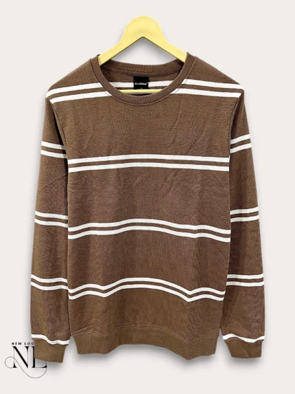 Best Trendy Brown Stripe Full Tshirt for Men
