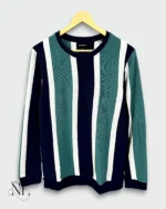 Trendy Blue Stripe Full Sleeve T-Shirt for Men