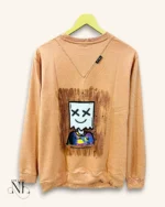 Trendy Orange Back Print Full T-Shirt for Men