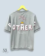 Best Lite Grey Oversize Printed Tshirt For Men Urban