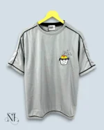 Best Lite Grey Oversize Printed Tshirt For Men Urban