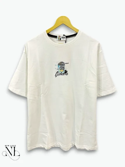 Back Print White Oversize Tshirt For Men