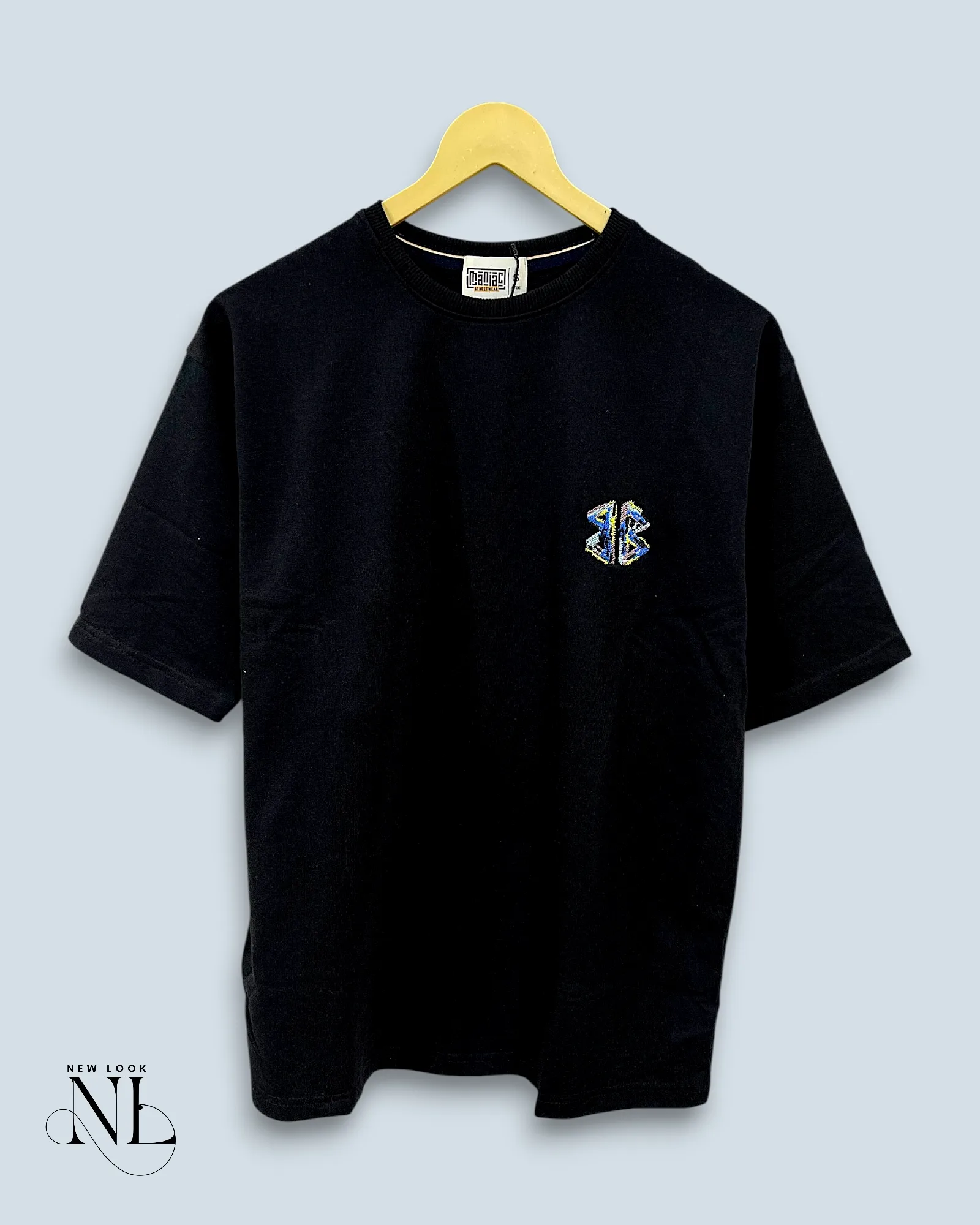 Basic Black Oversized T-Shirt with Back Print Basic Black Oversized T-Shirt with Back Print